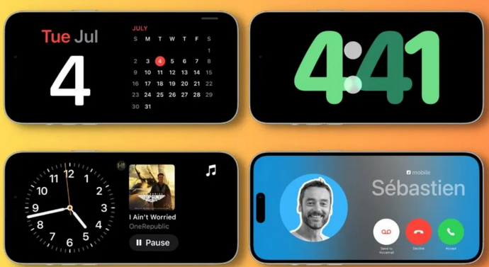 晋源苹果手机维修分享iOS17横屏充电待机显示有什么好处 